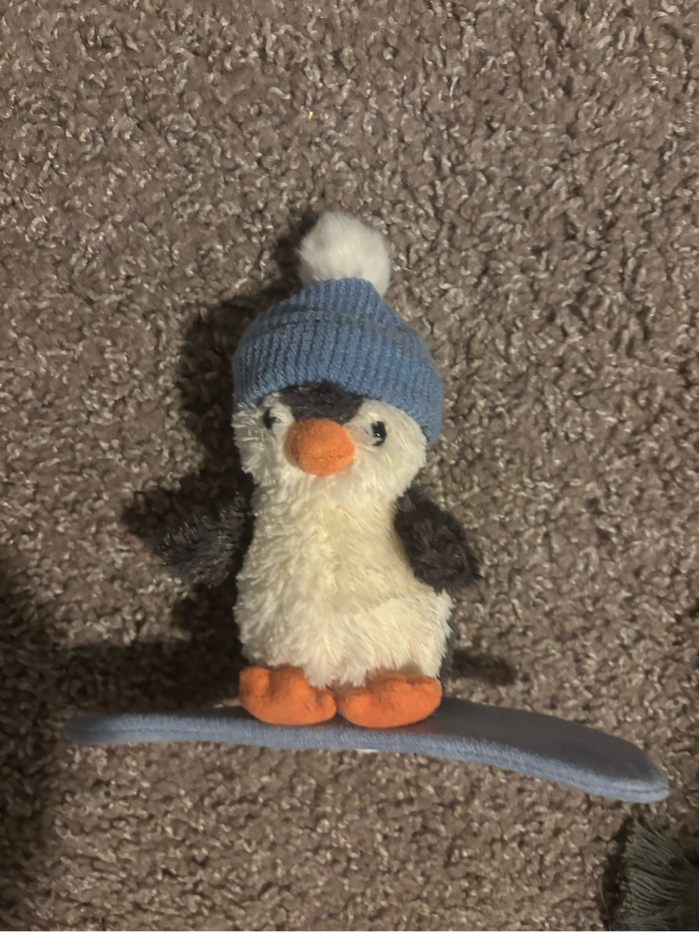 Jellycat Blue Hat Plush Penguin with Orange Beak & Feet